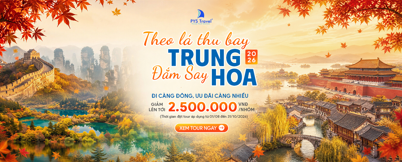 Tour Trung Quốc mùa thu 2026