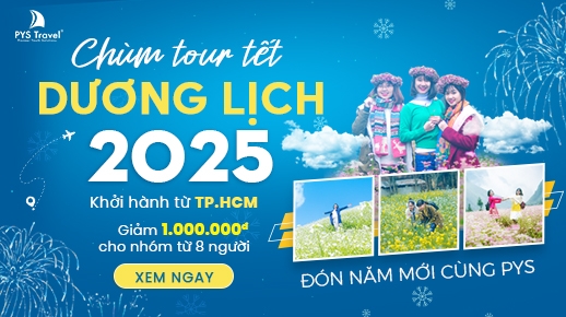 Chùm Tour Tết Dương lịch 2025 khởi hành từ TP.HCM