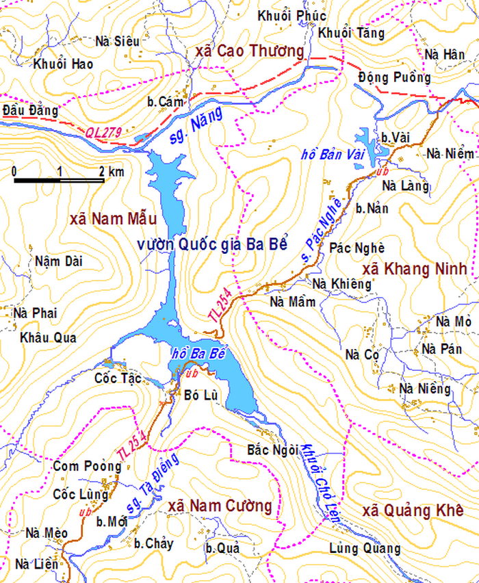 Bản đồ Hồ Ba Bể