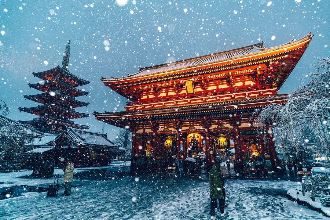 Chùa Asakusa Kannon, tour Nhật Bản tết nguyên đán