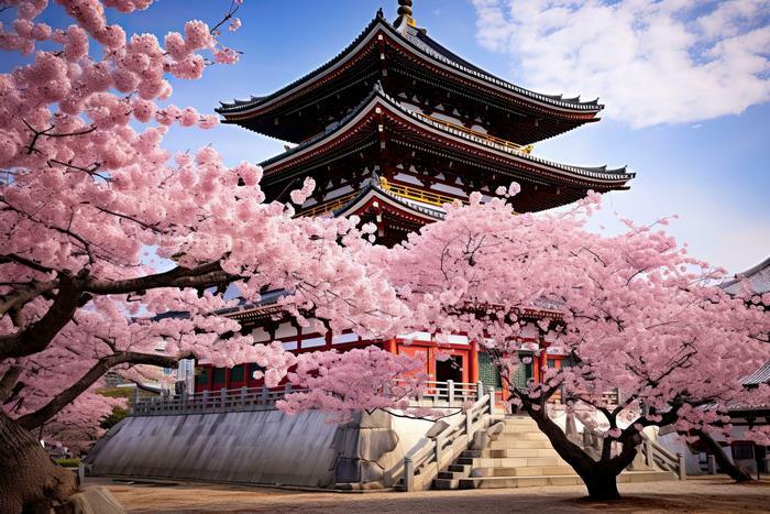 Đền Kiyomizu,Hoa anh đào Kyoto