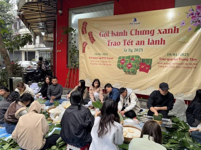 gói bánh chưng xanh trao tết an lành