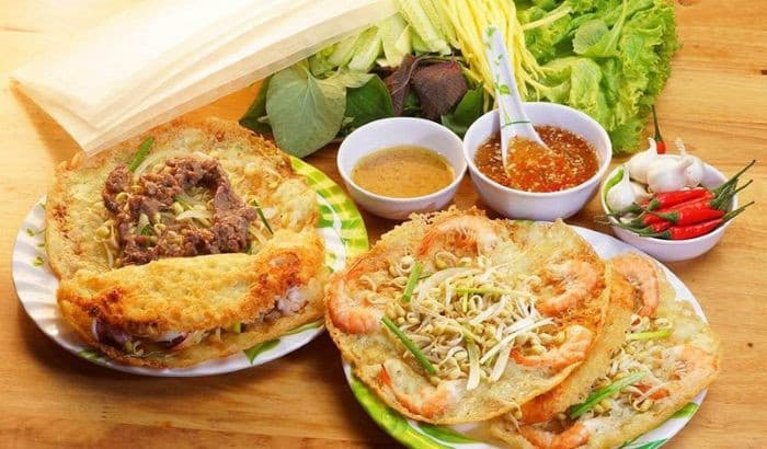 bánh xèo tôm nhảy