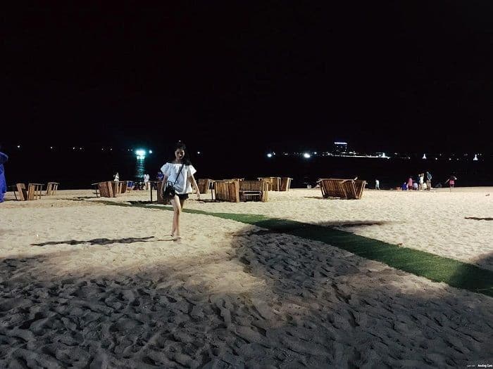 biển quy nhơn về đêm