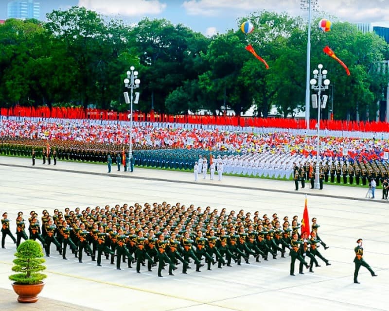 Các khối diễu binh dự kiến