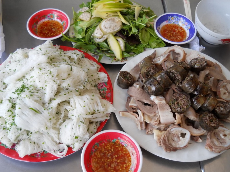 bánh hỏi lòng heo