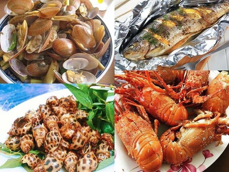 Thưởng thức hải sản tươi sống trên bè nổi lại Vũng Rô Phú Yên