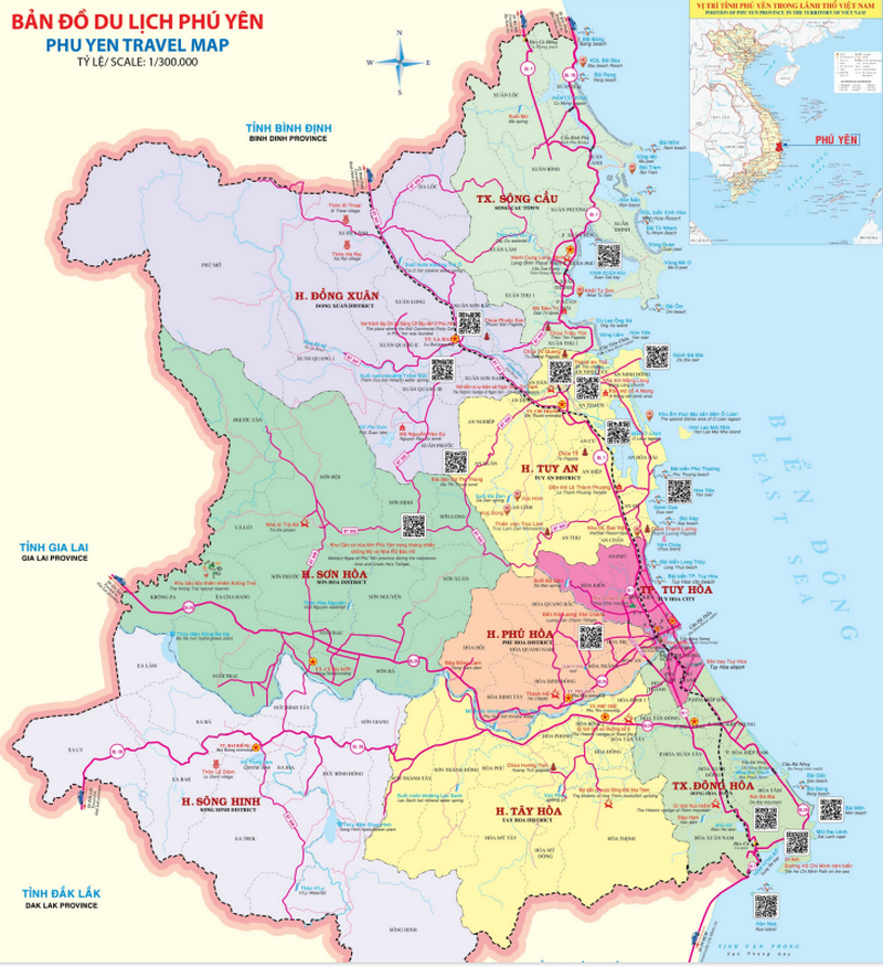 Bản đồ du lịch Phú Yên