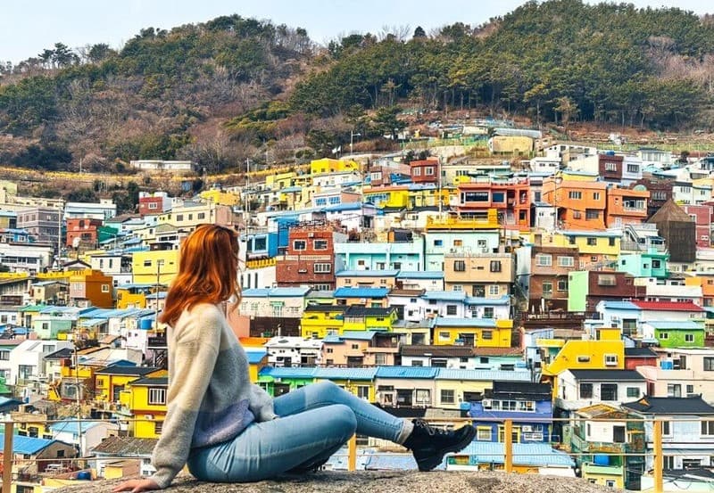 Du khach chup anh tai Gamcheon