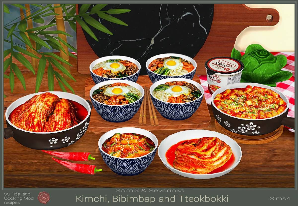 kimchi bbimbap tteokbokki