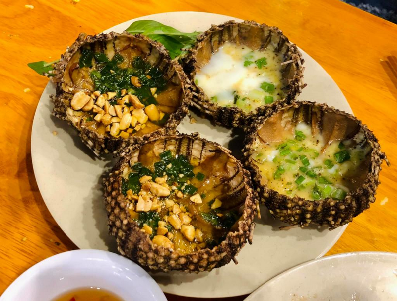 cầu gai nướng mỡ hành