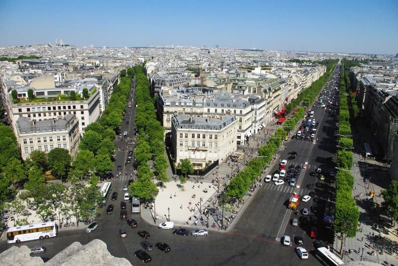 View Paris từ Khải Hoàn Môn