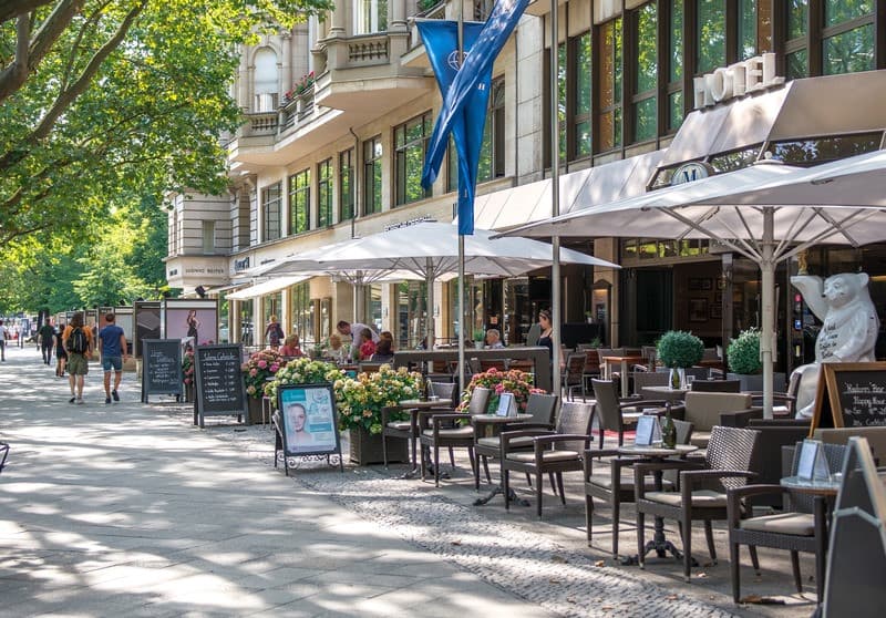 Khu phố mua sắm Kurfurstendamm ở Berlin