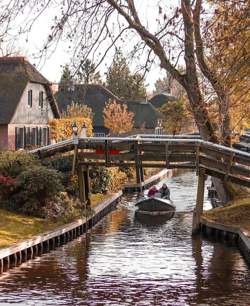 Du lịch Giethoorn Hà Lan mùa thu 