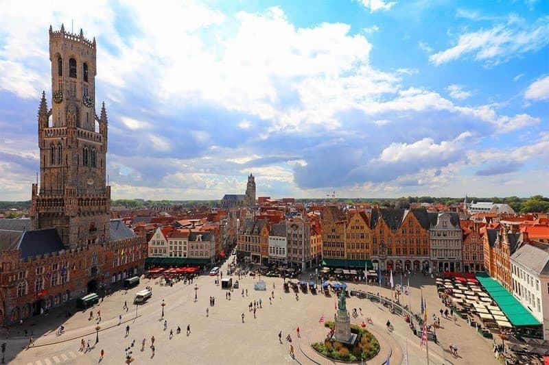 Quảng trường Grote Markt thành phố Bruges