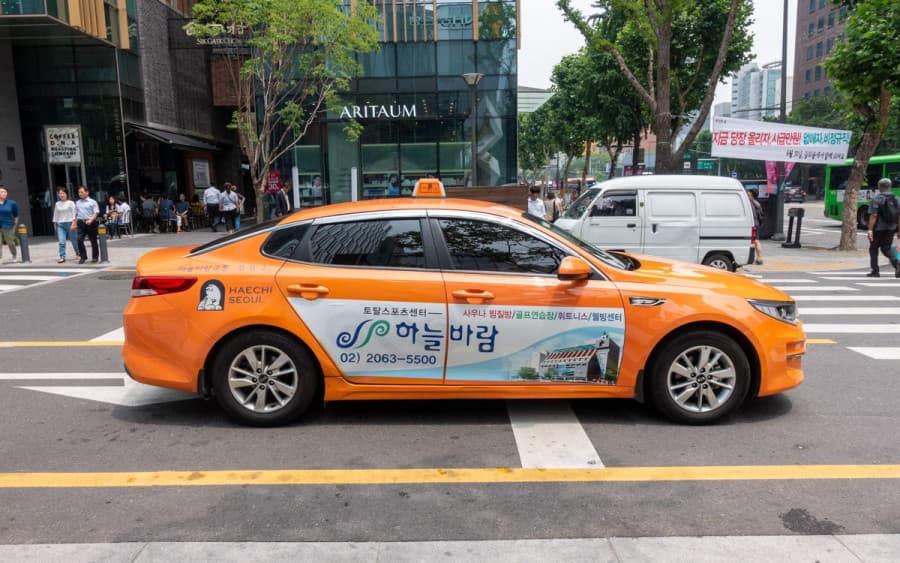 di chuyển bằng taxi ở daegu