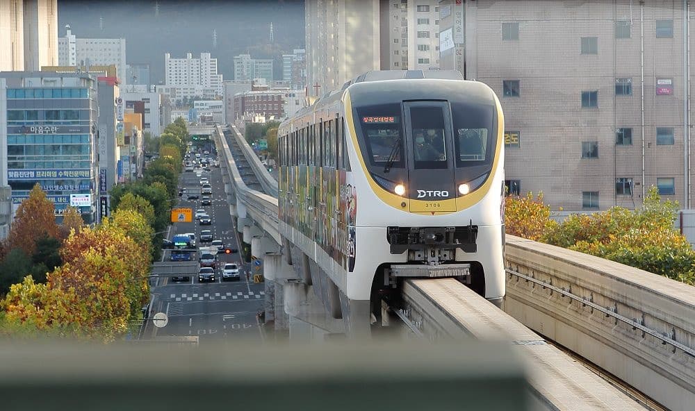 di chuyển bằng tàu điện ngầm ở daegu