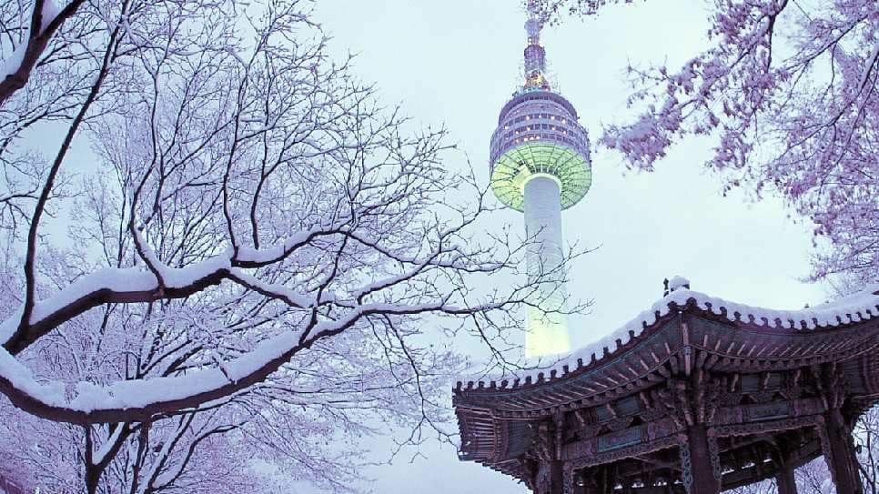 tháp namsan mùa đông