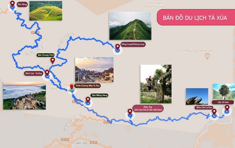 Bản đồ du lịch Tà Xùa