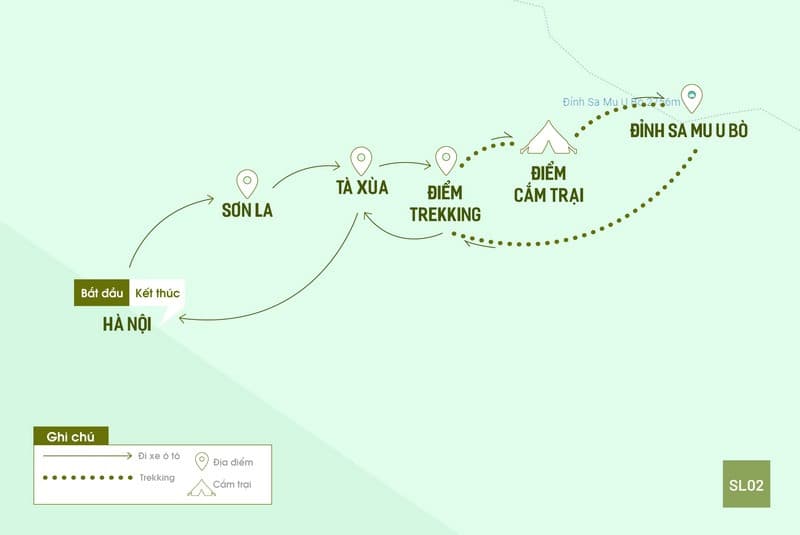 trekking rừng rêu tà xùa tuyến xím vàng