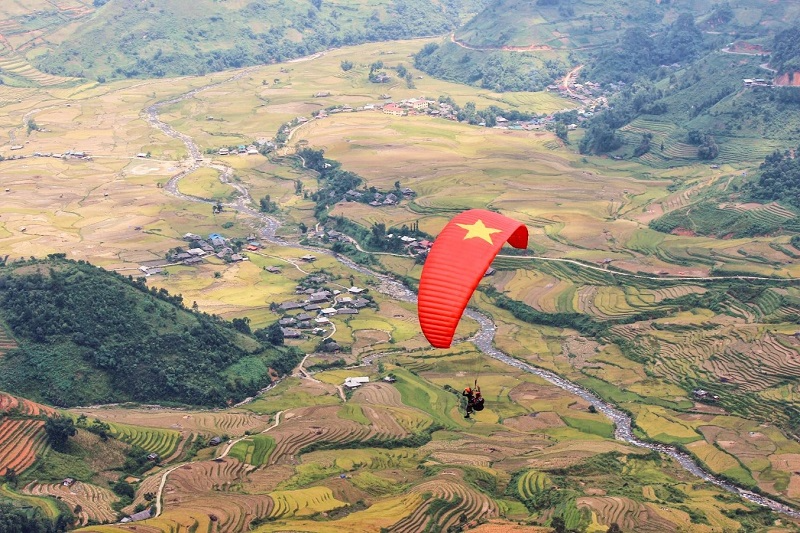 dù lượn mù cang chải