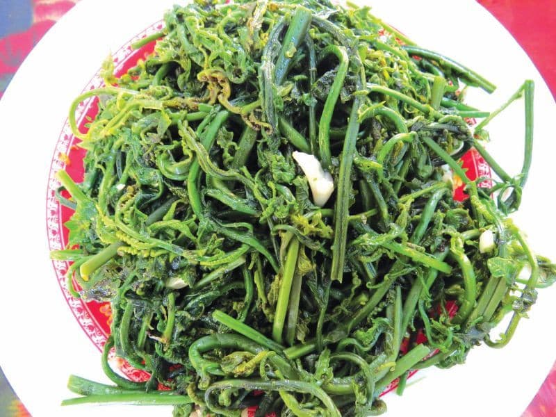 rau dớn xào tỏi