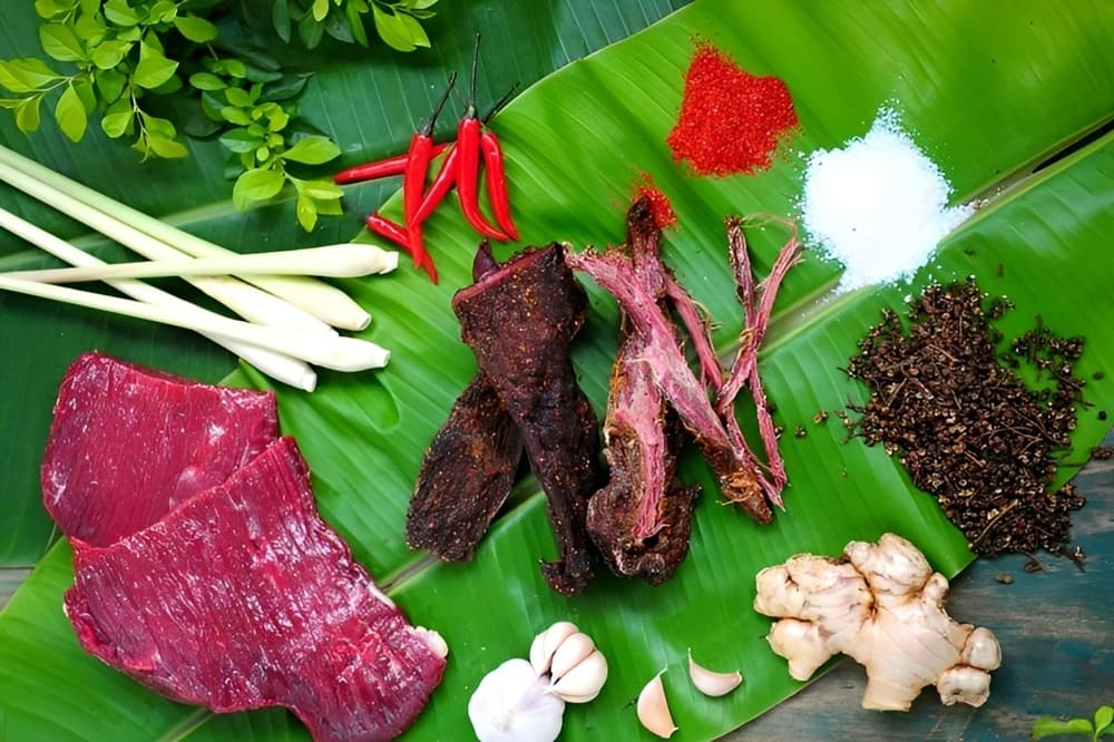 Nguyên liệu giúp món thịt trâu thêm dậy mùi