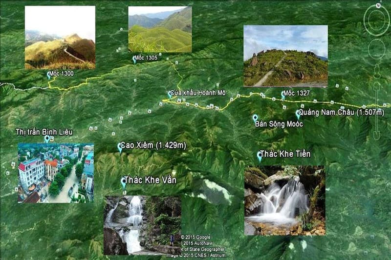bản đồ du lịch bình liêu