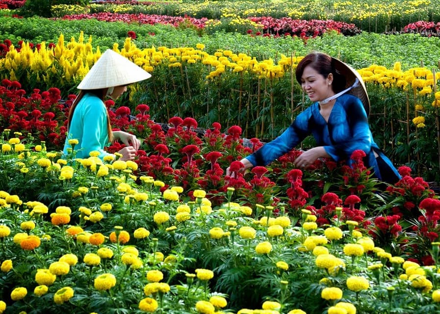 Rực rỡ vườn hoa Tết vào dịp mùa xuân Đà Lạt