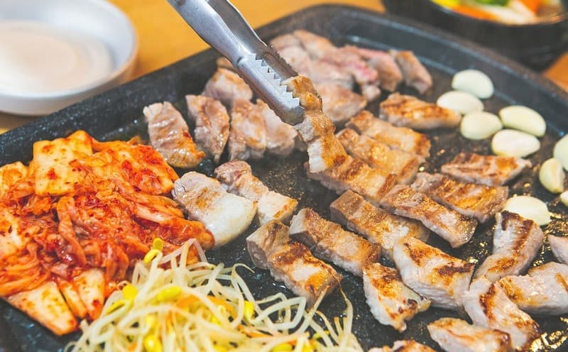 ẩm thực hàn ba chỉ nướng
