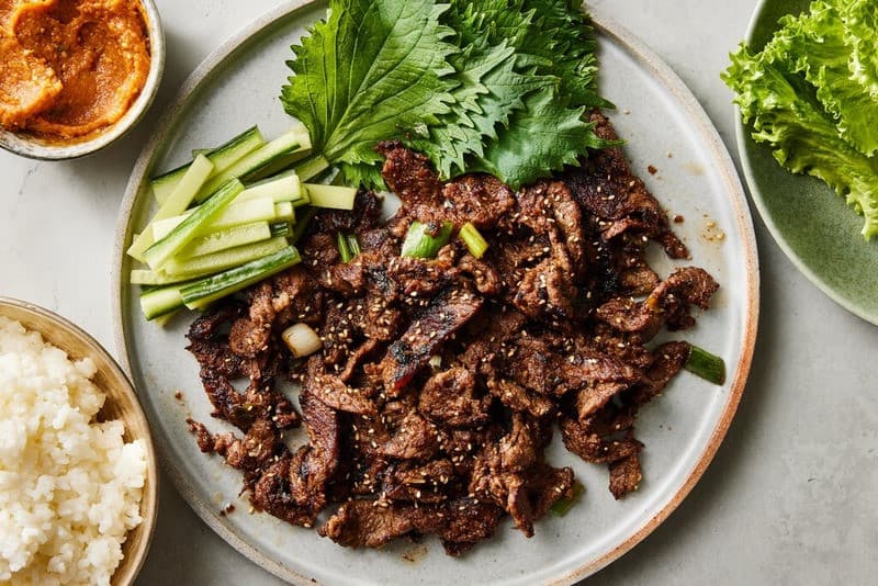 thịt bò nướng ẩm thực hàn