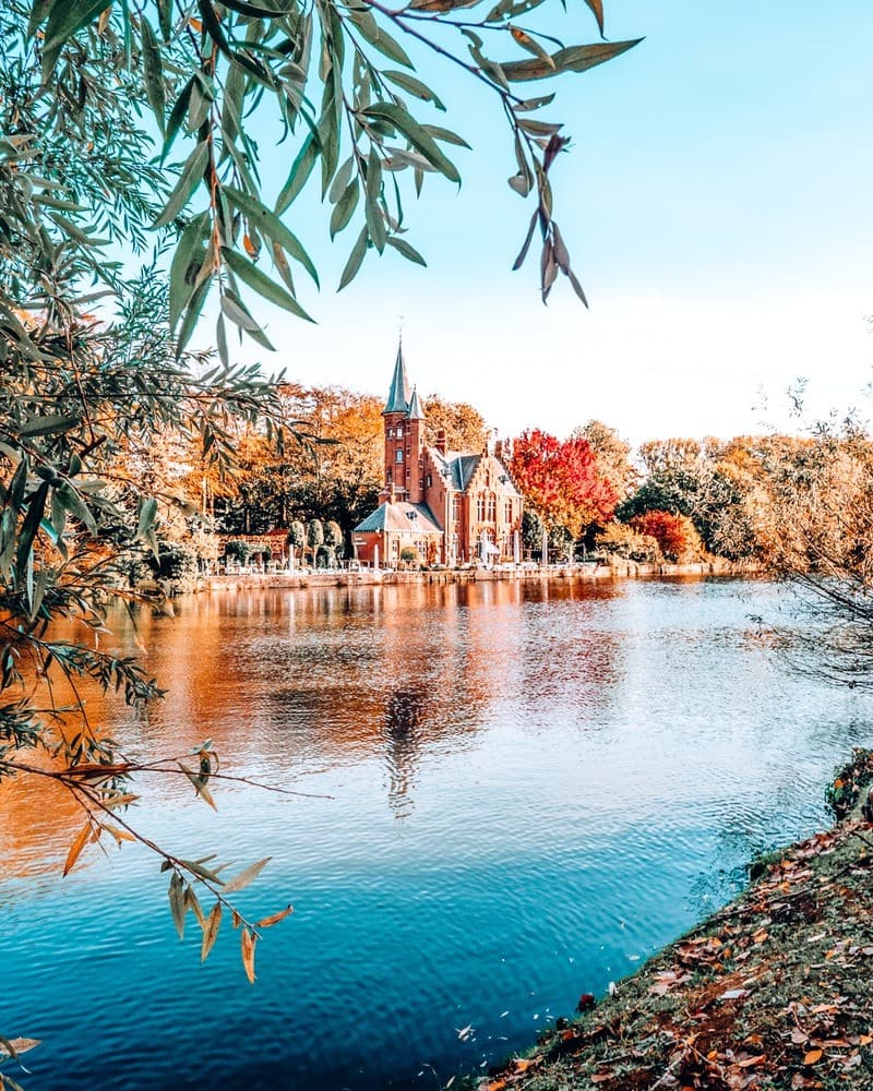 Bruges Bỉ mùa thu châu Âu