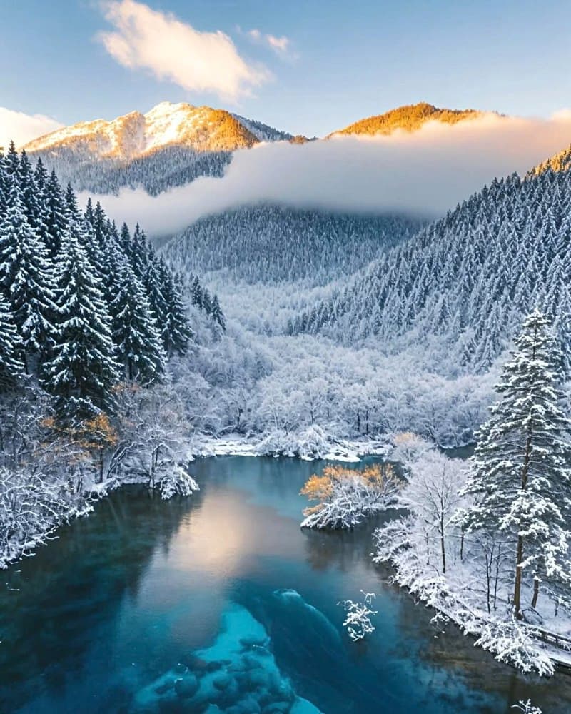 Phong cảnh Cửu Trại Câu mùa đông