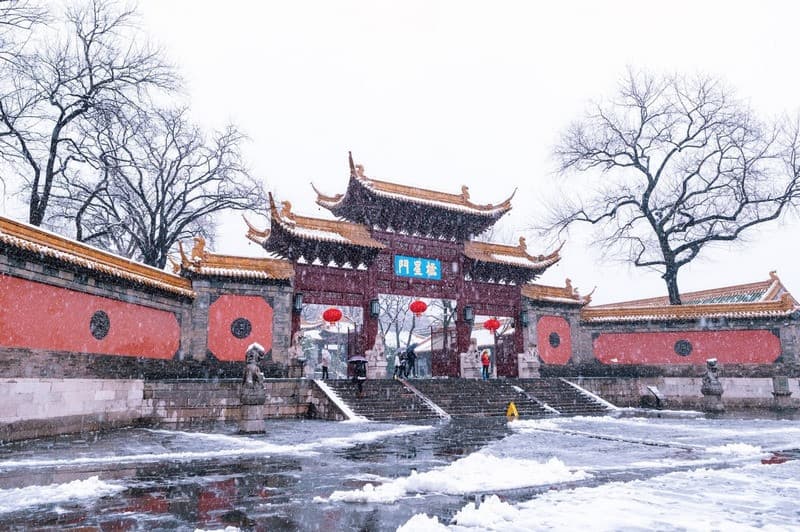 Cung điện Triều Thiên Nam Kinh vào mùa đông