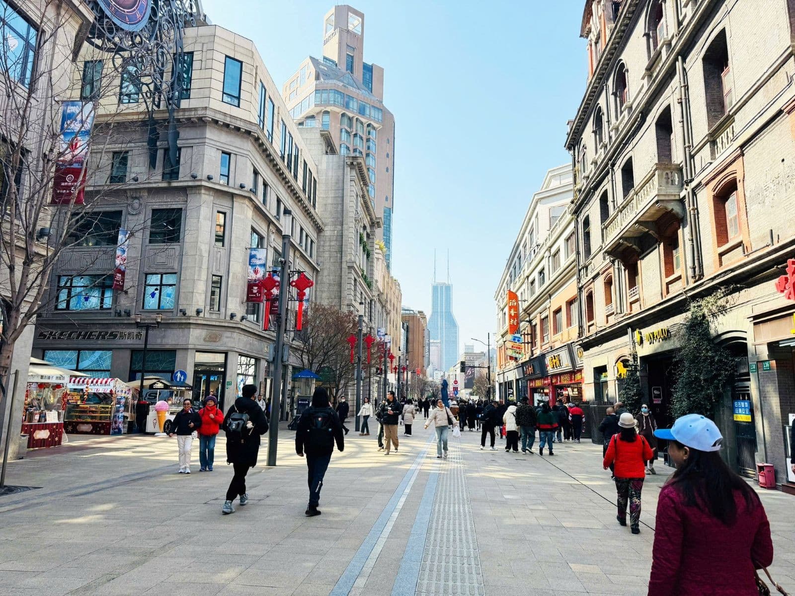 phố đi bộ nam kinh, tour bắc kinh - thượng hải- hàng châu - trượt tuyết 7 ngày 6 đêm tết nguyên đán