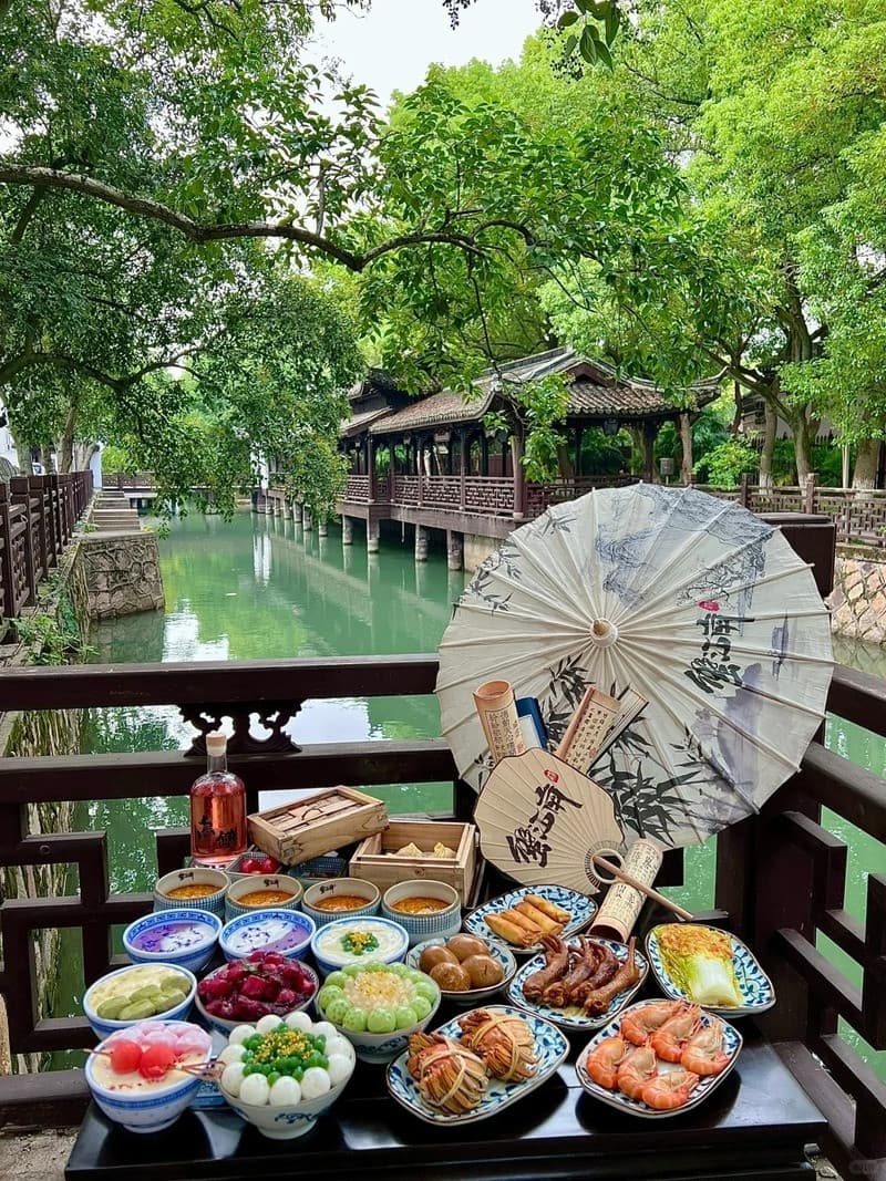 Ẩm thực tại Cổng Tây Ô Trấn