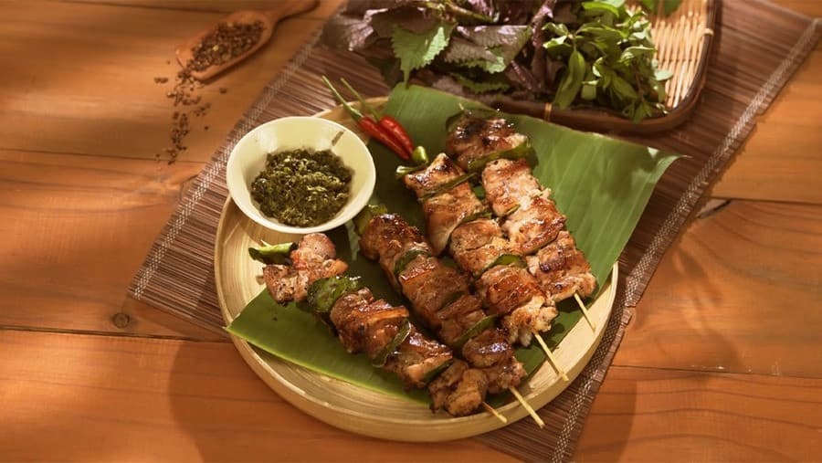 thịt lợn bản nướng