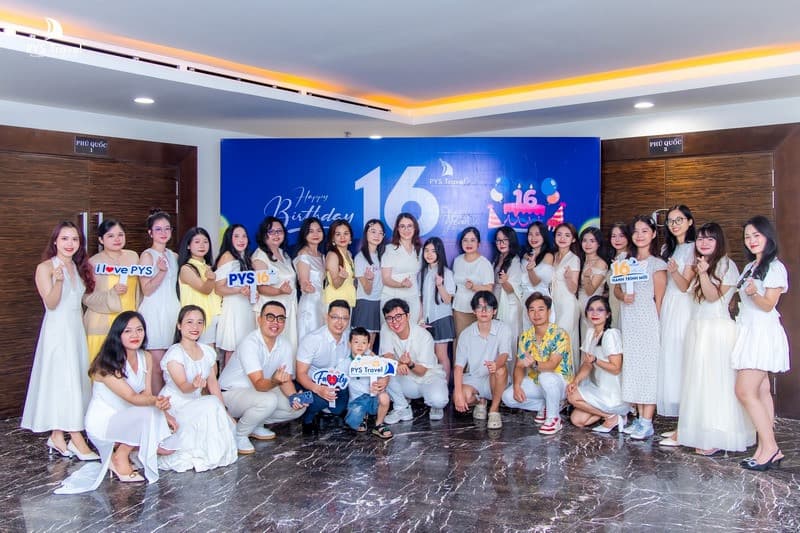 Sinh nhật 16 tuổi PYS Travel, teambuilding nha trang