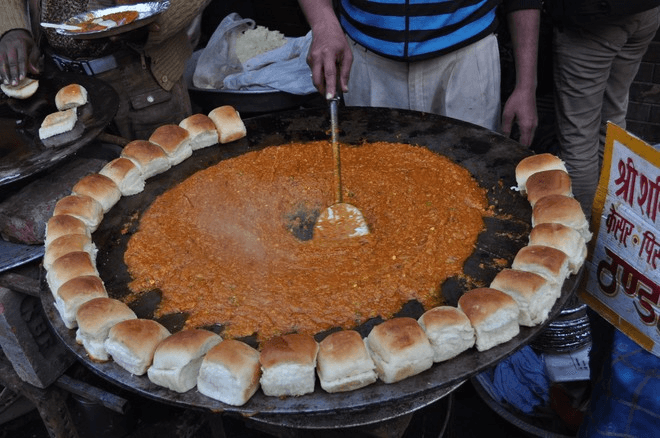 bánh pav bhaji ấn độ