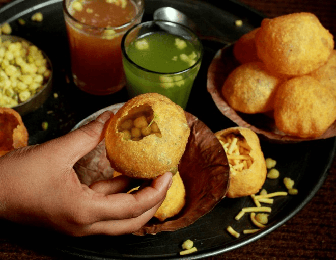 món pani puri ấn độ