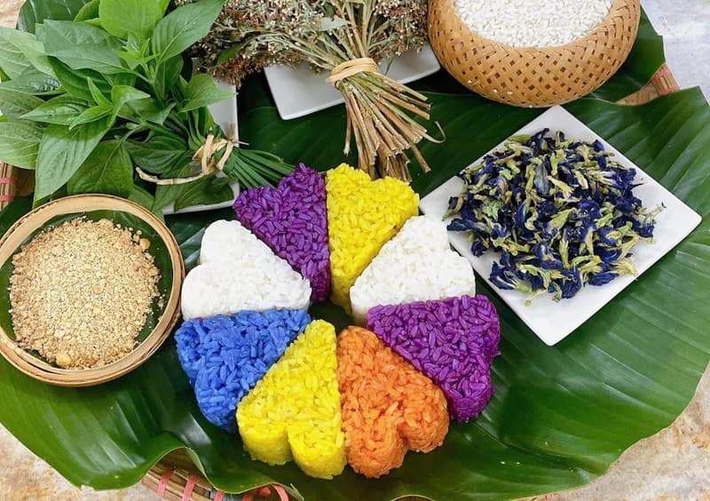 xôi ngũ sắc