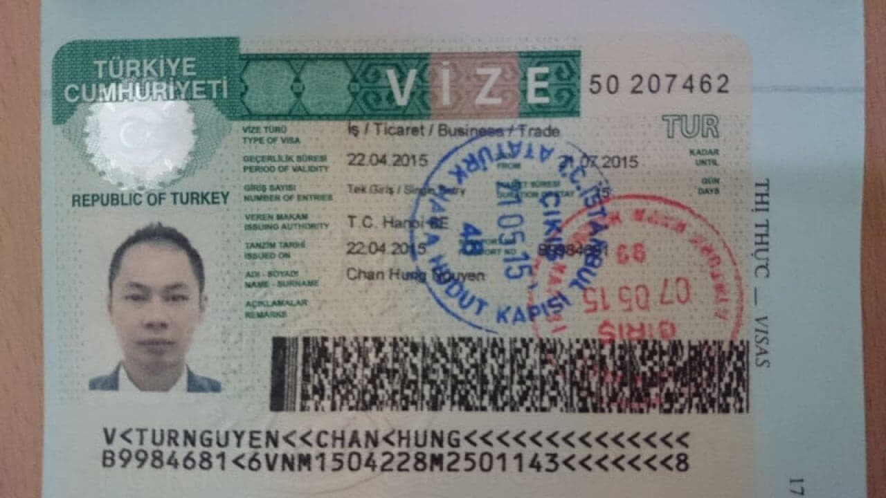 visa du lịch thổ nhĩ kỳ