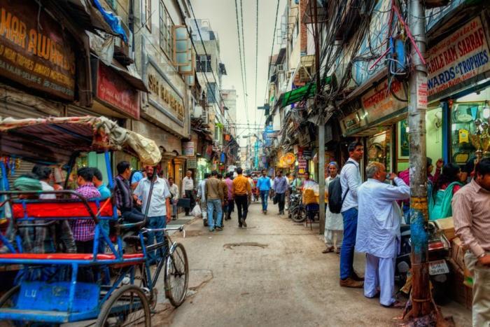 khu chợ tại delhi