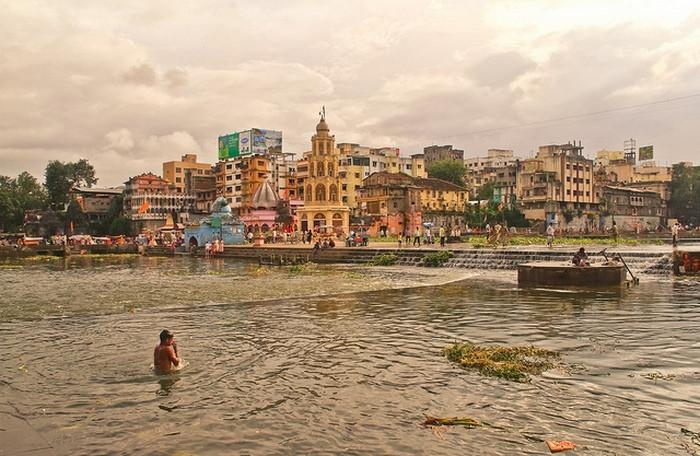 Khung cảnh xinh đẹp bên dòng chảy sông Godavari 