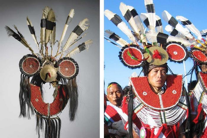 Trang phục độc đáo của người dân tại lễ hội Hornbill