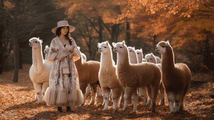 Du khách check-in với Alpaca 