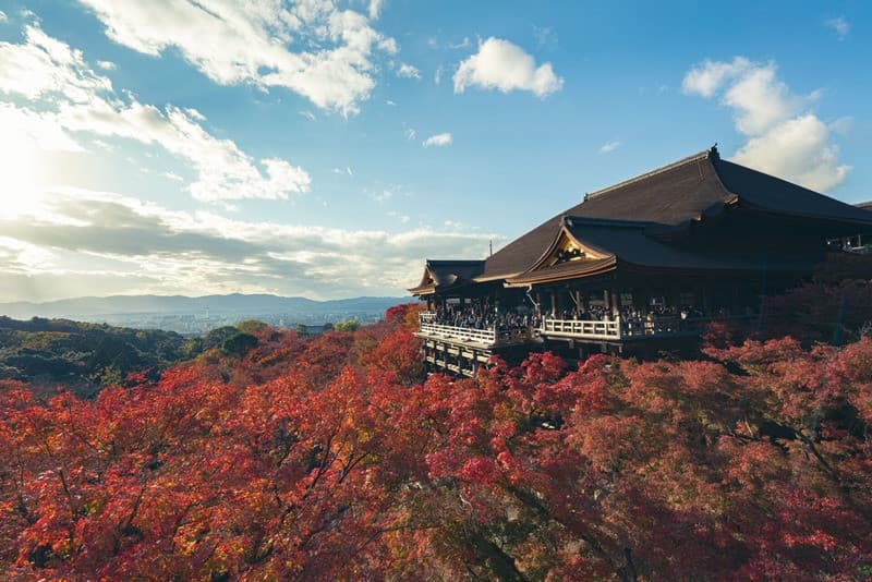 nhật bản tháng 10 thăm chùa Kiyomizu