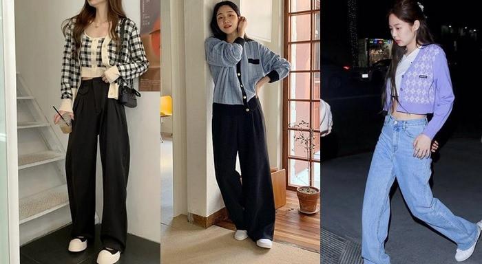 Quần jeans và quần ống rộng là lựa chọn tuyệt vời cho mùa thu