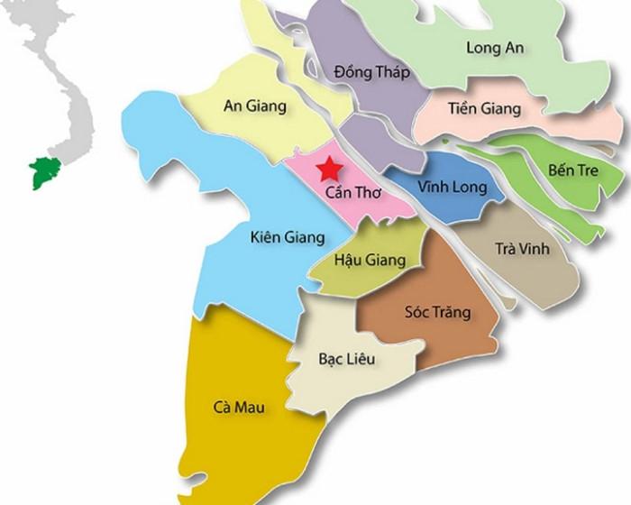 Bản đồ miền Tây Nam Bộ 