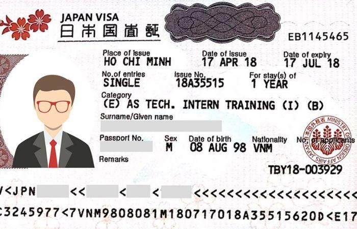 mẫu visa du lịch nhật bản